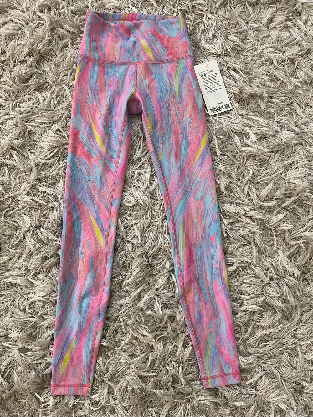 lululemon athletica Pink Marble Print High-Rise Leggings